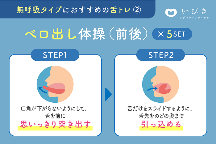 ベロ出し体操（前後）×5セット