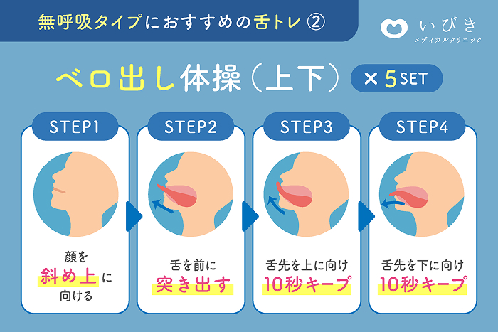 ベロ出し体操（上下）×5セット