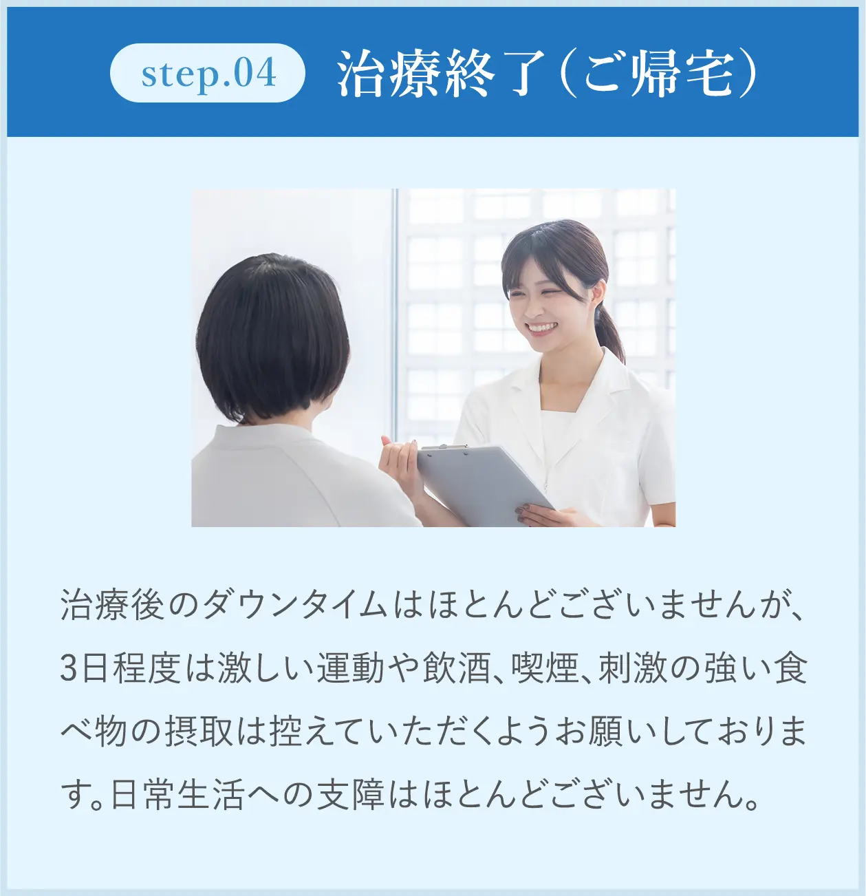 step04 治療終了(ご帰宅)