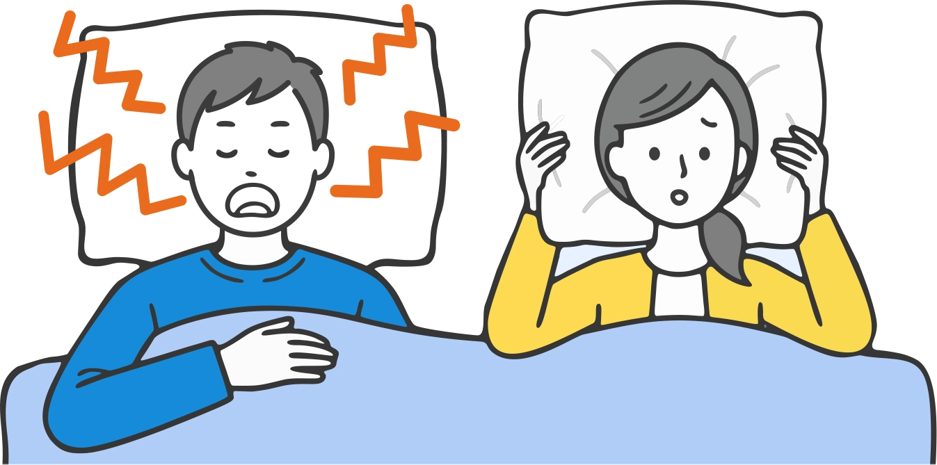 男性と女性が話し合うシーン