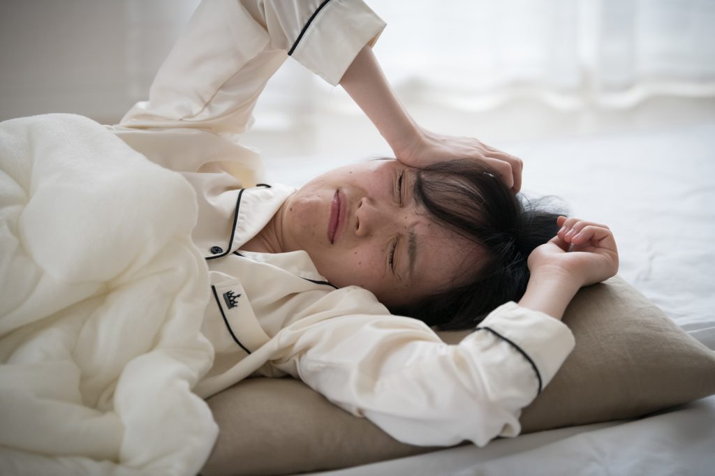 眠れない女性