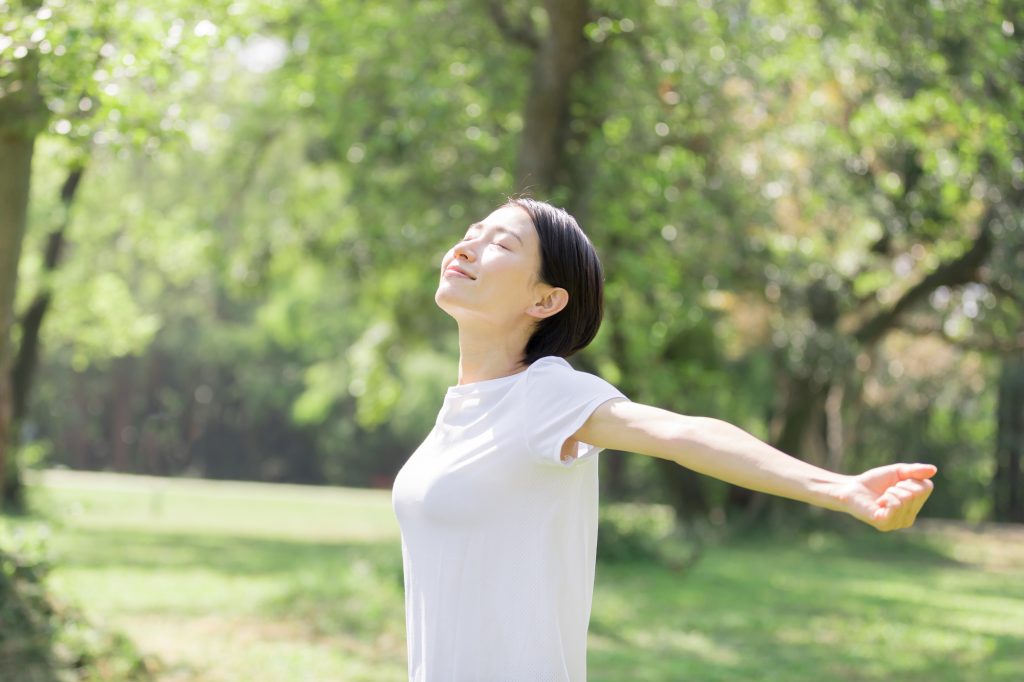 すっきりしている女性